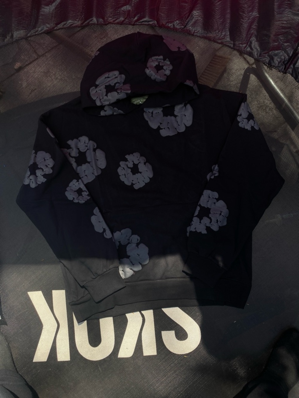 Black and gray Denim tears hoodie